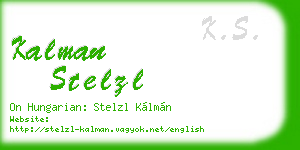 kalman stelzl business card